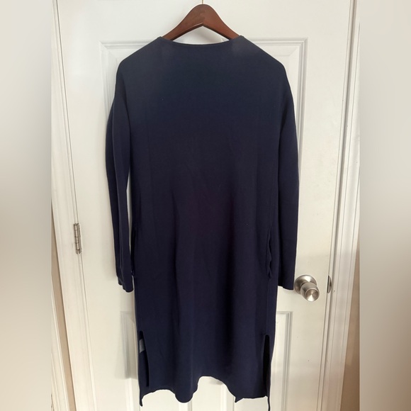 Athleta Reversible Explore Open Front Longline Cardigan Navy Gray Stripe - XXS - Picture 11 of 11